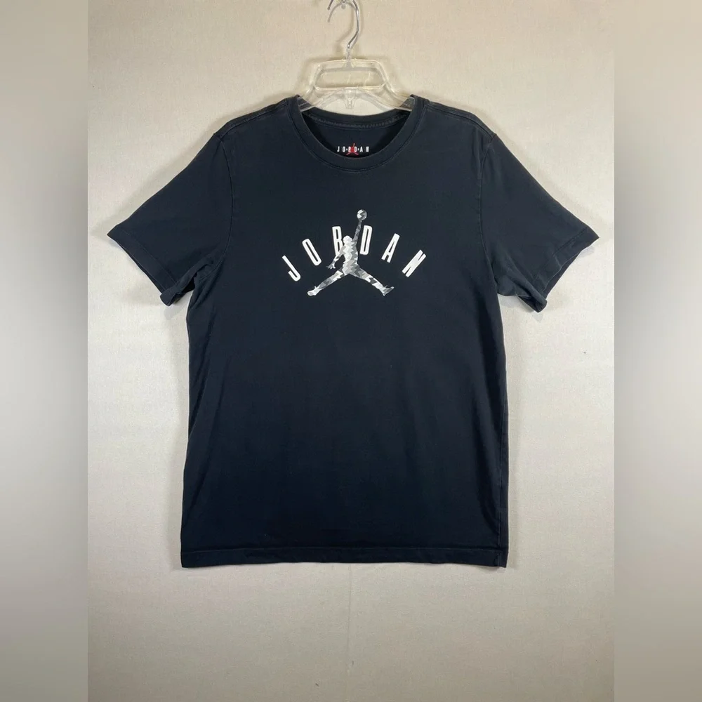 Nike Air Jordan T-Shirt Mens Large Black Jumpman Graphic Short Sleeve Tee